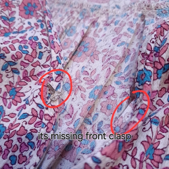 American Eagle | Colorful floral boho romper with tassels *missing clasp* - Picture 6 of 9